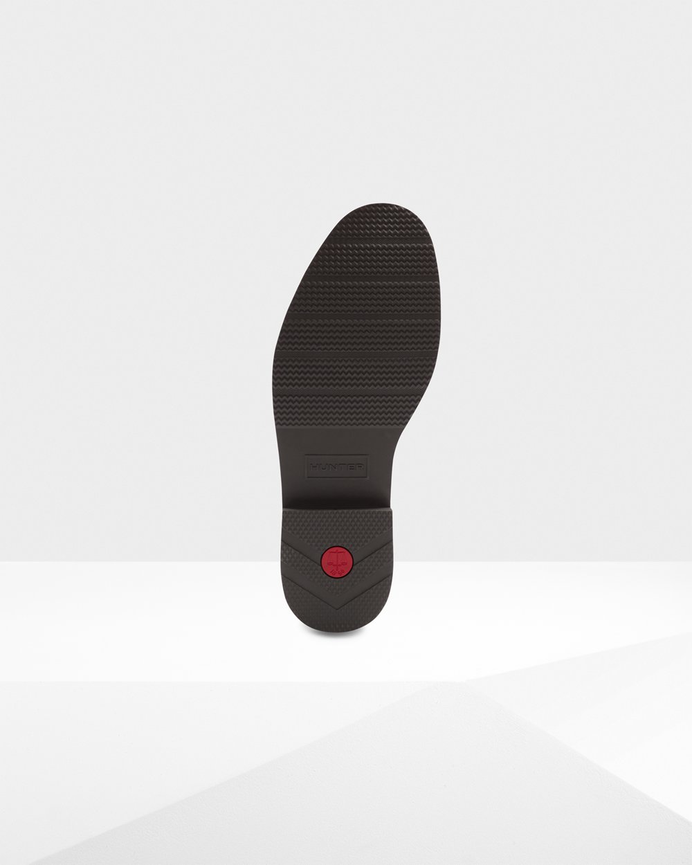 Kalosze Chelsea Męskie - Hunter Refined Slim Fit - Ciemny Szare - TNIY-97634